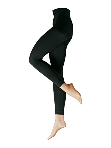 Nur Die Leggings 80 DEN Strumpfhose ohne Fuß Blickdicht warm extra breiter Komfortbund Damen, schwarz, M von Nur Die