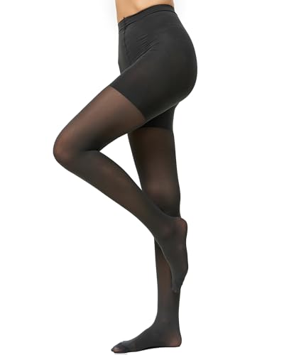 Nur Die Bauch-Beine-Po 20 DEN Shaping-Strumpfhose formt Bauch, Oberschenkel & Po transparente matte Feinstrumpfhose breiter Komfortbund Damen, schwarz, M von Nur Die