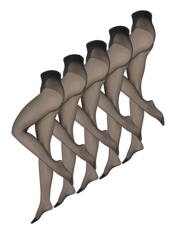 Nur Die Feinstrumpfhose 5er Sparpack Goodbye Laufmaschen Energy 20 DEN (5 St) nylon transparent Fein-strumpfhose von Nur Die