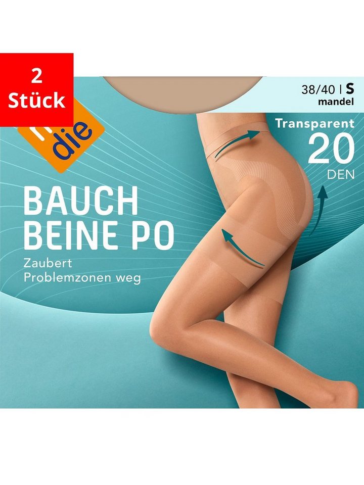 Nur Die Feinstrumpfhose Bauch-Beine-Po, 20 Den (2 St) von Nur Die