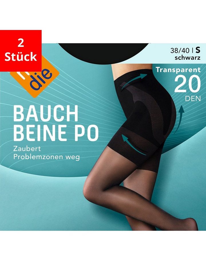 Nur Die Feinstrumpfhose Bauch-Beine-Po, 20 Den (2 St) von Nur Die