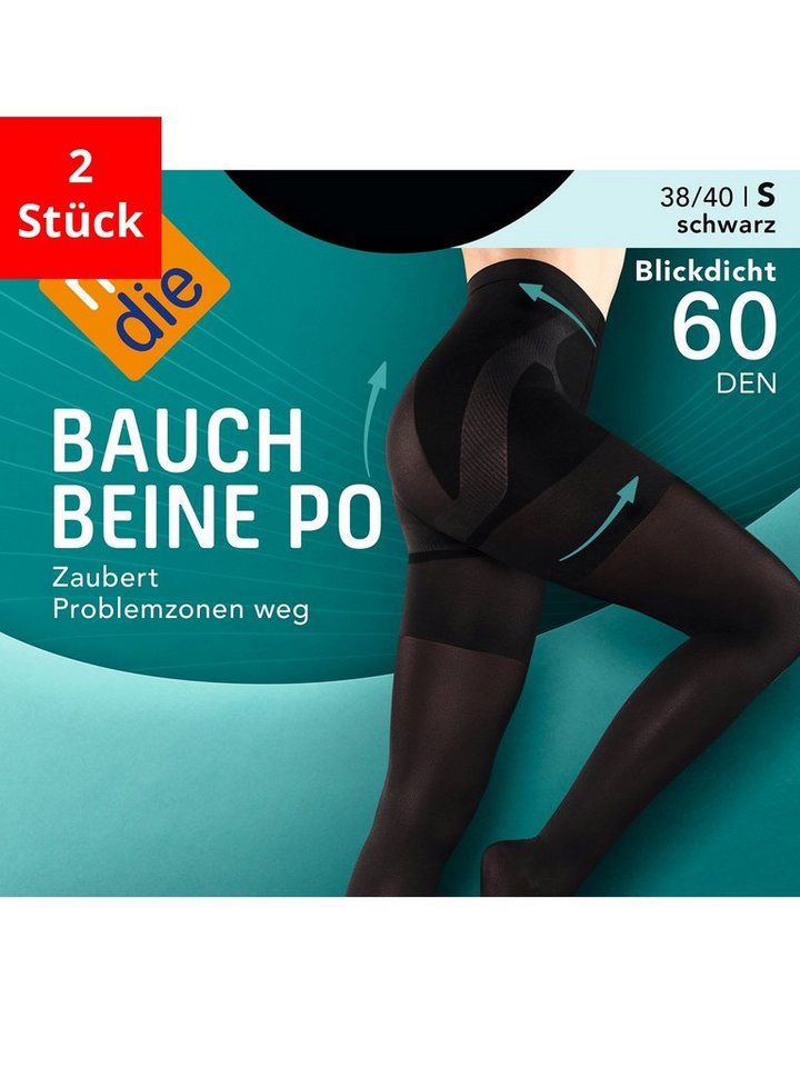 Nur Die Feinstrumpfhose Bauch-Beine-Po - Im 2-Pack (2 St) von Nur Die