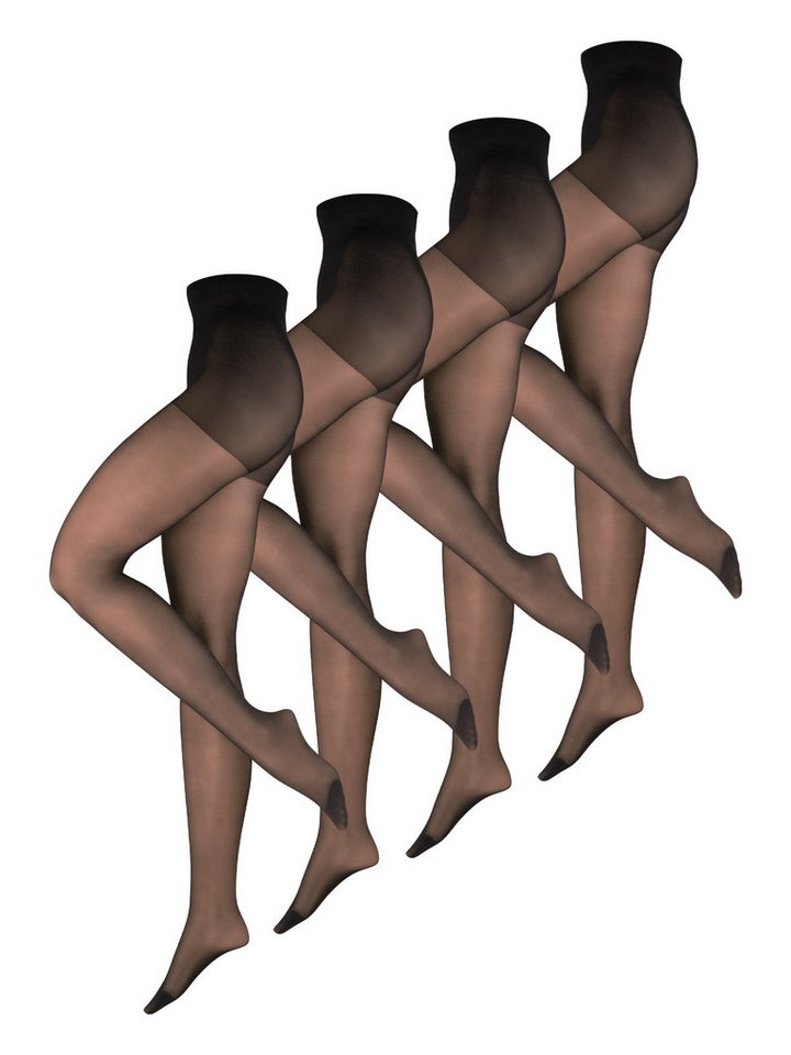 Nur Die Feinstrumpfhose 4er Sparpack Glamour 30 DEN (4 St) nylon transparent Fein-strumpfhose von Nur Die