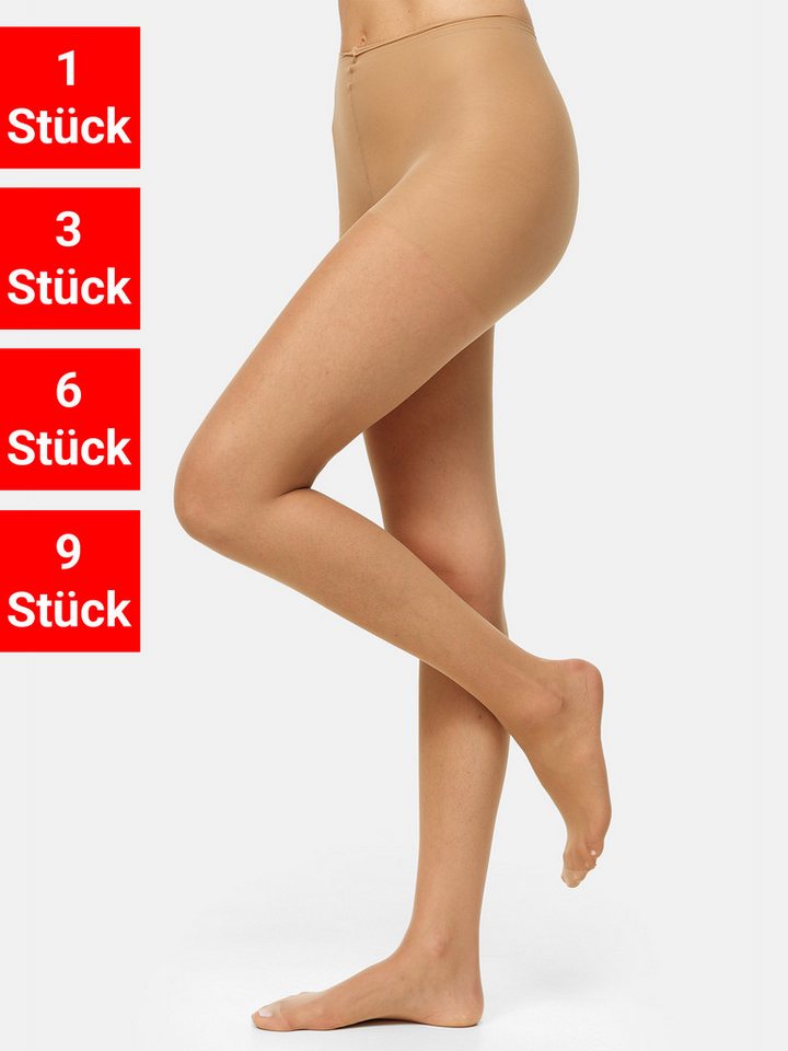 Nur Die Feinstrumpfhose Supersitz 20 DEN (6 St) Damen Frauen Nylon Multipack von Nur Die