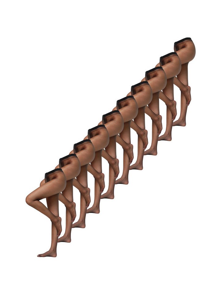 Nur Die Feinstrumpfhose Transparent 15 DEN (10 St) nylon transparent Fein-strumpfhose von Nur Die