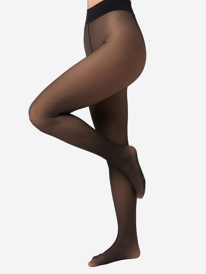 Nur Die Feinstrumpfhose 3er Sparpack Warm & Transparent mit wärmendem Innenfleece 80 DEN (3 St) nylon transparent Fein-strumpfhose von Nur Die