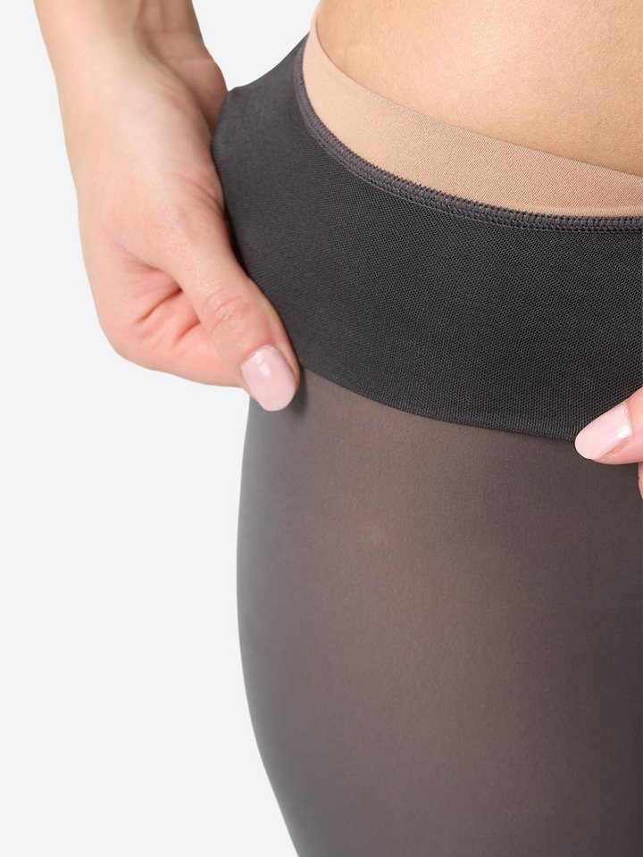 Nur Die Feinstrumpfhose 3er Sparpack Warm & Transparent strapazierfähig 80 DEN (3 St) matte Optik - innovative Stricktechnik: wirkt wie 20 DEN von Nur Die