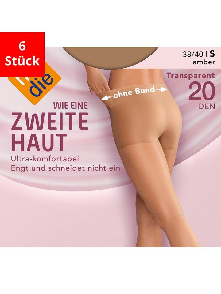 Nur Die Feinstrumpfhose Wie eine zweite Haut - Im 6-Pack von Nur Die