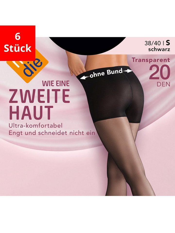 Nur Die Feinstrumpfhose Wie eine zweite Haut - Im 6-Pack von Nur Die