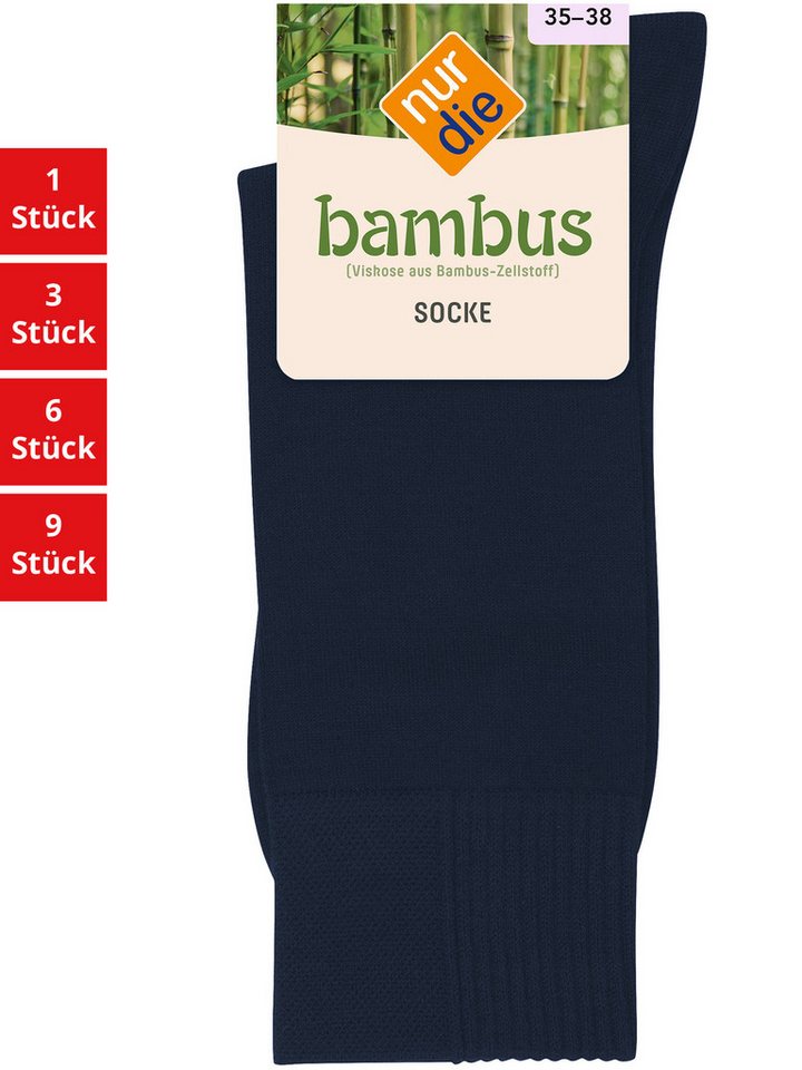 Nur Die Freizeitsocken Bambus Damen (1er/3er/6er/9er Pack, 1-Paar) socken strumpf strümpfe von Nur Die