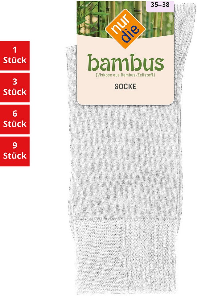 Nur Die Freizeitsocken Bambus Damen (1er/3er/6er/9er Pack, 3-Paar) socken strumpf strümpfe von Nur Die