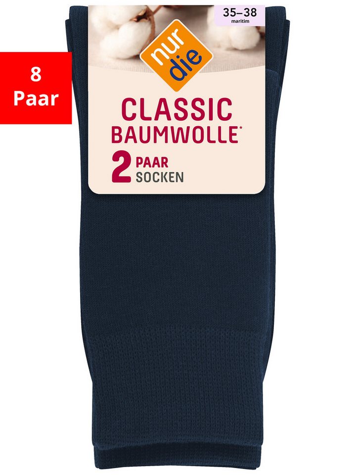 Nur Die Freizeitsocken Classic Baumwolle (8-Paar) von Nur Die