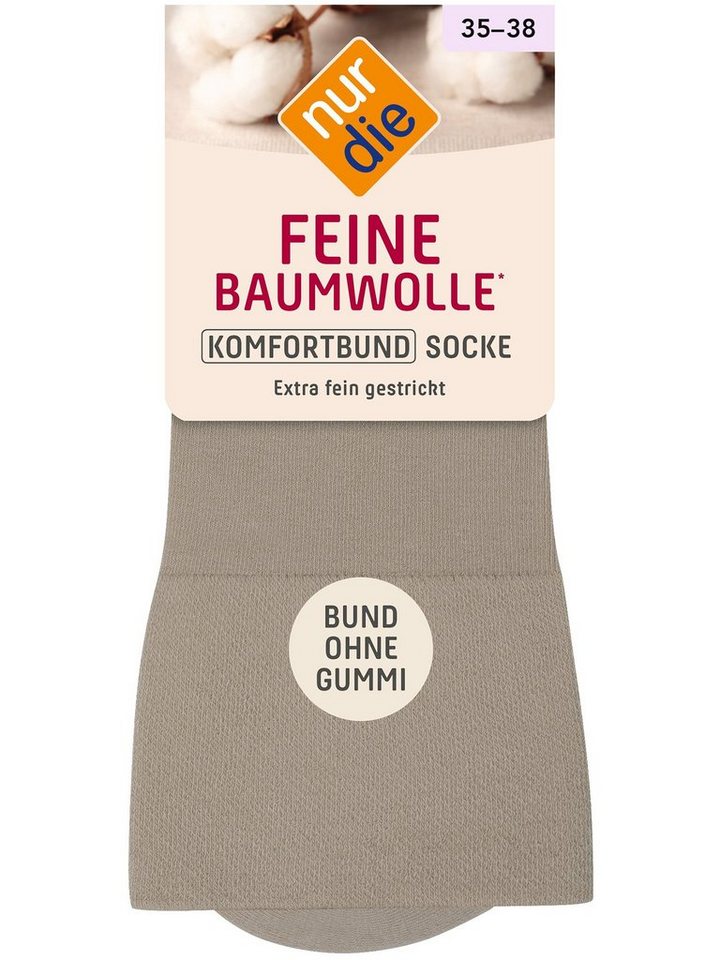 Nur Die Freizeitsocken Feine Baumwolle Komfort (1-Paar) von Nur Die