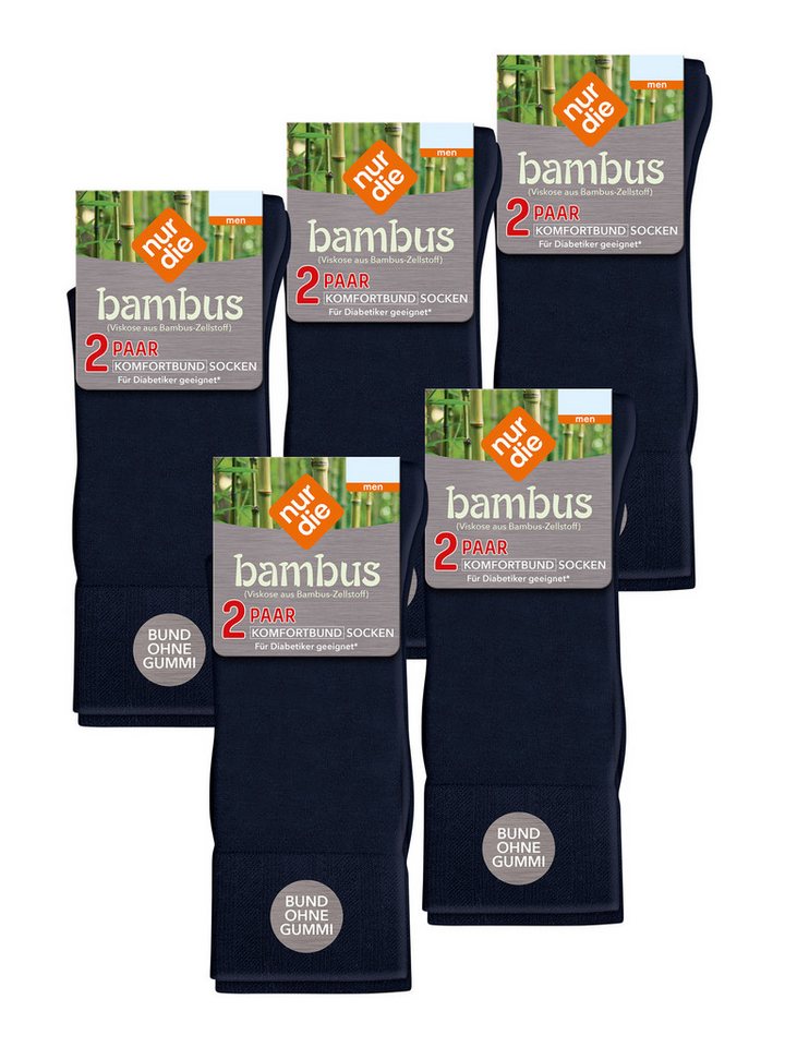 Nur Die Freizeitsocken Komfortbund Socken Viskose (10-Paar) Männer Multipack Mehrpack von Nur Die