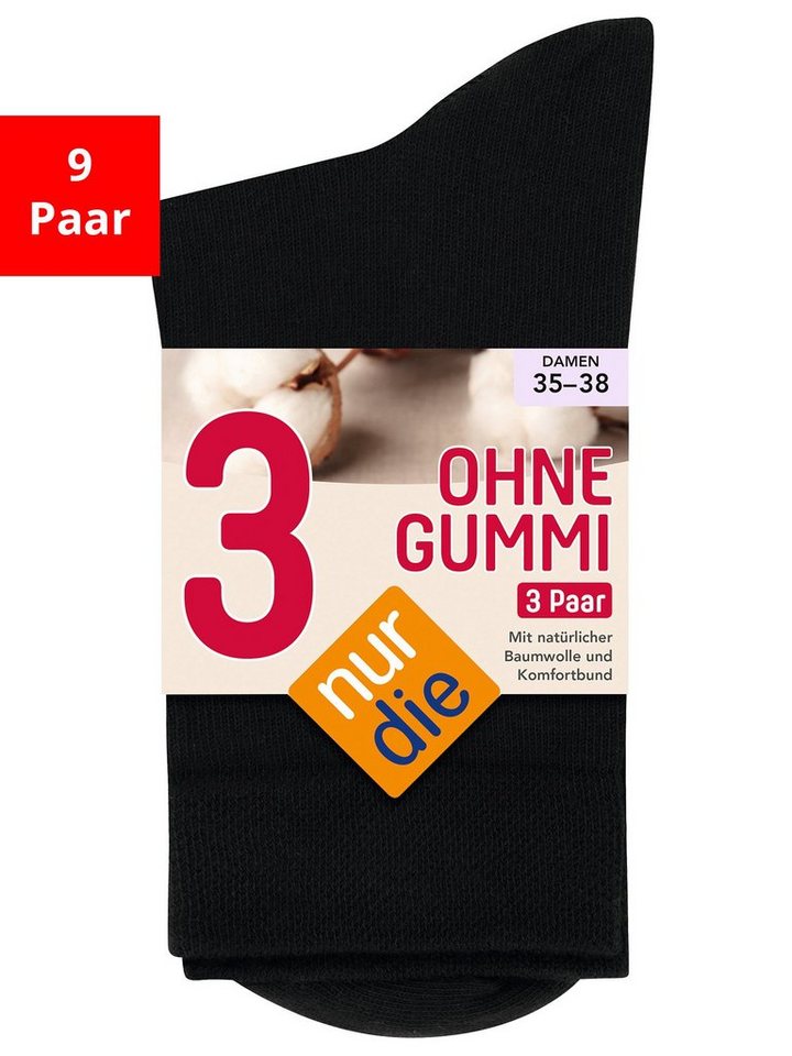 Nur Die Freizeitsocken Ohne Gummi (9-Paar) von Nur Die