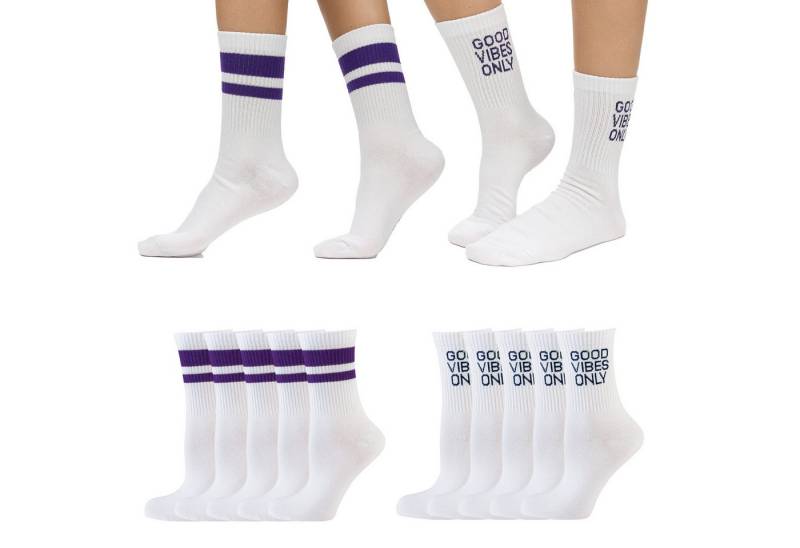 Nur Die Freizeitsocken Statement Socken mit Stickerei (10-Paar) Männer Multipack Mehrpack von Nur Die