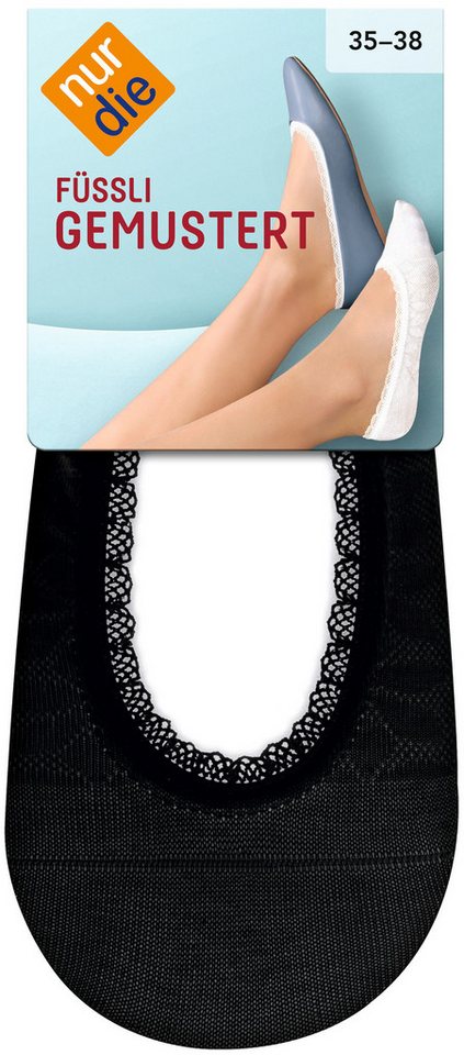 Nur Die Füßlinge Füssli Gemustert Damen (1er/3er/6er/9er Pack, 1-Paar) sneaker-socken strumpf strümpfe von Nur Die