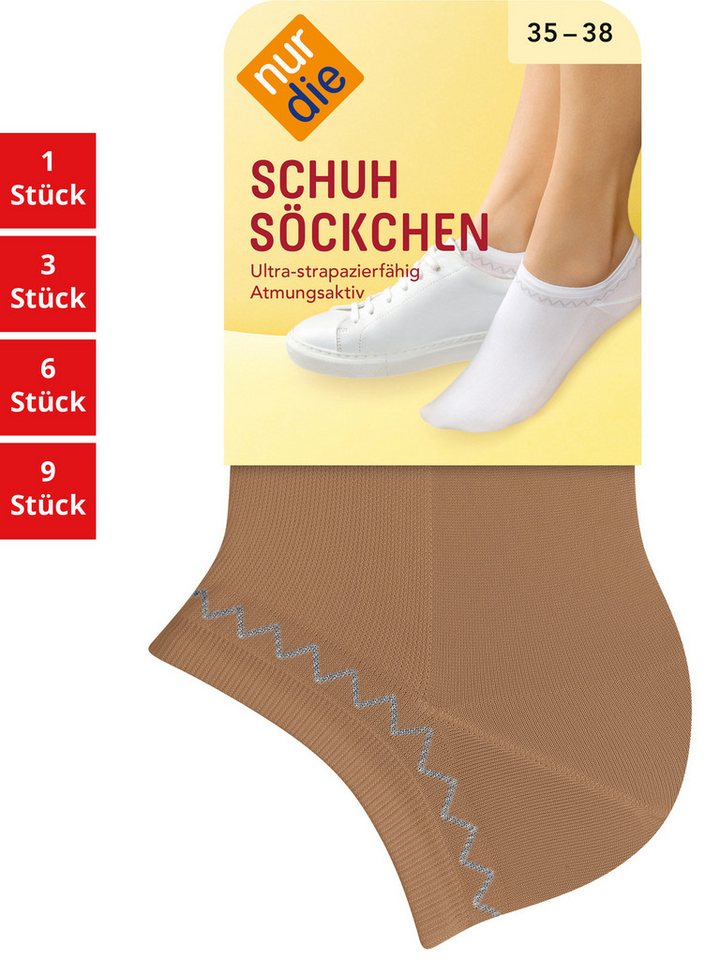 Nur Die Füßlinge Schuhsöckchen Damen (1er/3er/6er/9er Pack, 3-Paar) sneaker-socken strumpf strümpfe von Nur Die