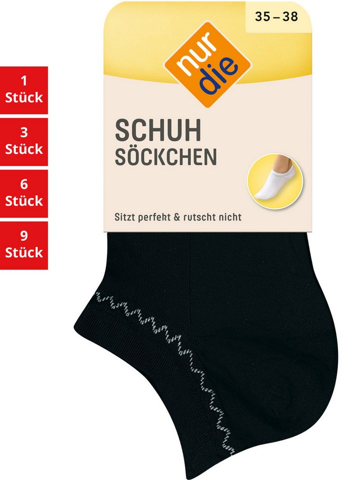 Nur Die Füßlinge Schuhsöckchen Damen (1er/3er/6er/9er Pack, 6-Paar) sneaker-socken strumpf strümpfe von Nur Die