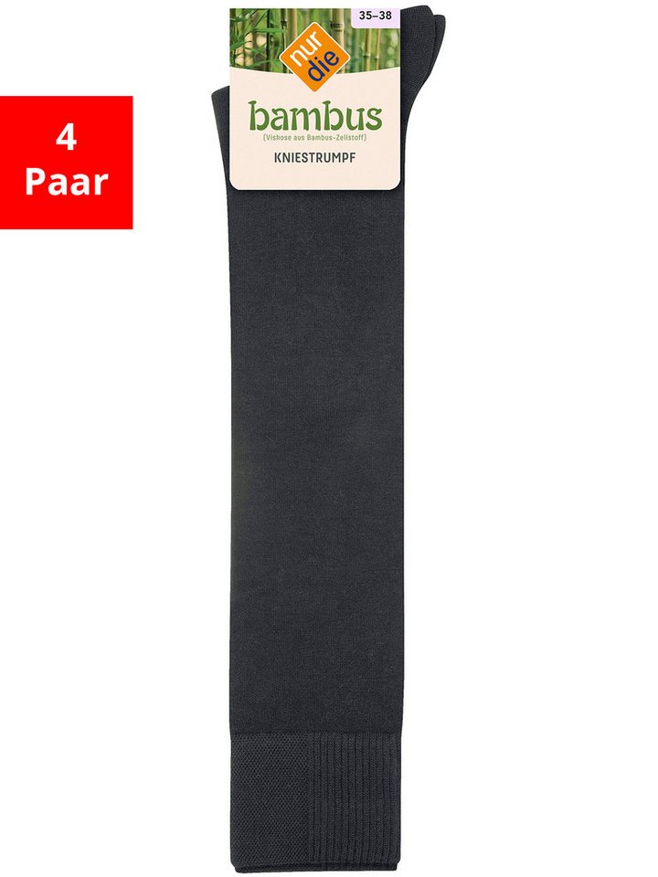 Nur Die Kniestrümpfe Kniestrumpf Bambus (4-Paar) von Nur Die