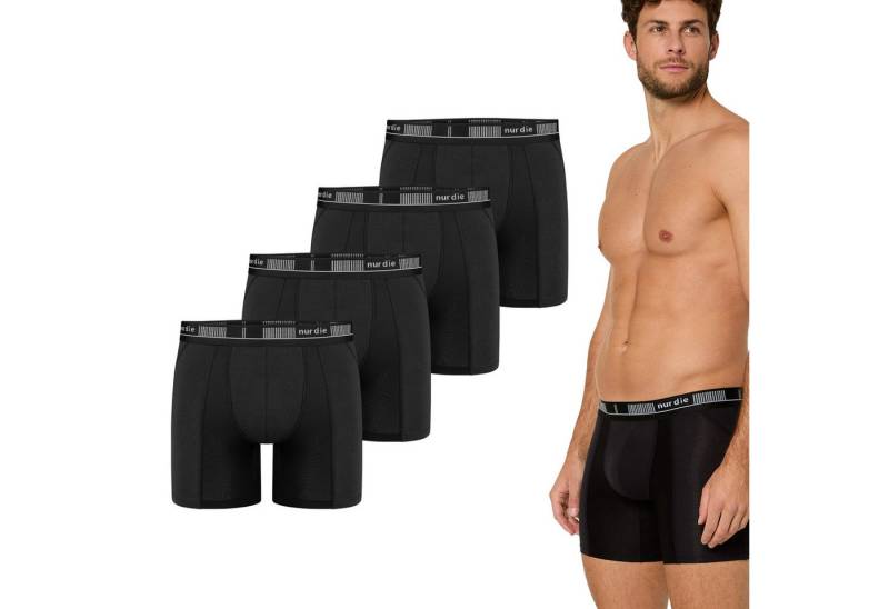 Nur Die Langer Boxer Long Boxer Cotton Active (4-St) Männer Multipack Mehrpack von Nur Die