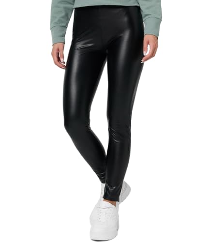 Nur Die Leggings in Leder-Optik Relax & Go Kunstleder High Waist Treggings mit weicher Innenseite & Bund Damen von Nur Die