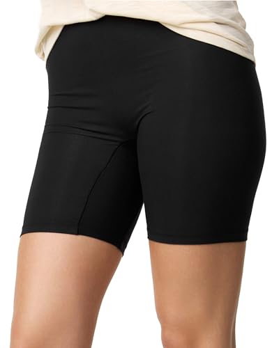 Nur Die Reibungslos Shorts Radlerhose Radler Kurze Leggings Unterziehhose Hose unter Kleid Rock Unterhose mit Bein Damen, Schwarz, S von Nur Die