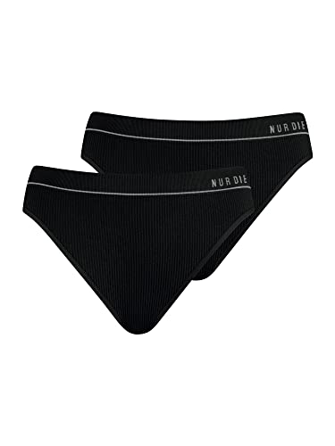 Nur Die Slip 2-Pack Retro - schwarz - Größe 36-38 von Nur Die