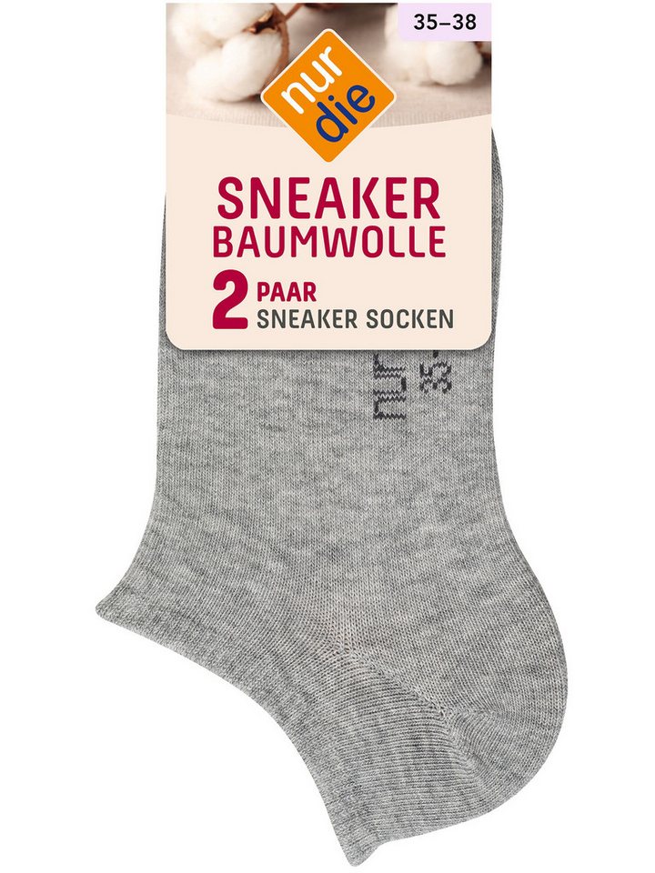 Nur Die Sneakersocken 2er-Pack Baumwolle (2-Paar) von Nur Die