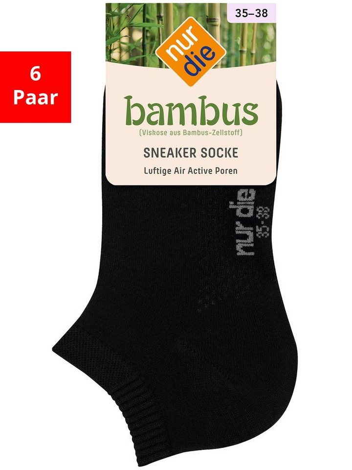 Nur Die Sneakersocken Bambus (6-Paar) von Nur Die