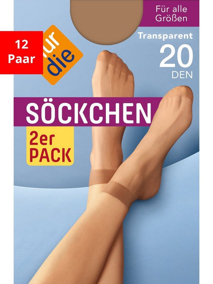 Nur Die Sneakersocken Söckchen 20 DEN (12-Paar) von Nur Die