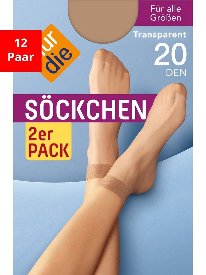 Nur Die Sneakersocken Söckchen 20 DEN (12-Paar) von Nur Die