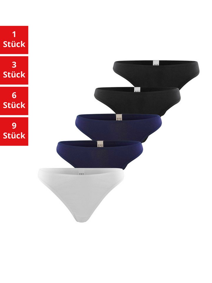 Nur Die String Basic Damen (1er/3er/6er/9er Pack, 15-St) unterhose unterwäsche tanga von Nur Die