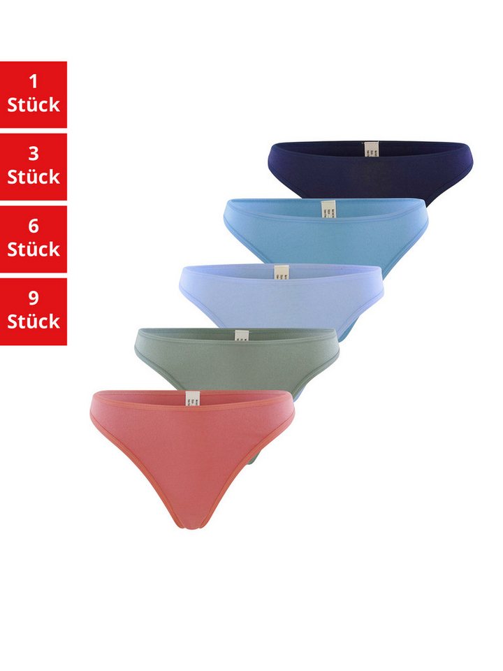 Nur Die String Basic Damen (1er/3er/6er/9er Pack, 5-St) unterhose unterwäsche tanga von Nur Die