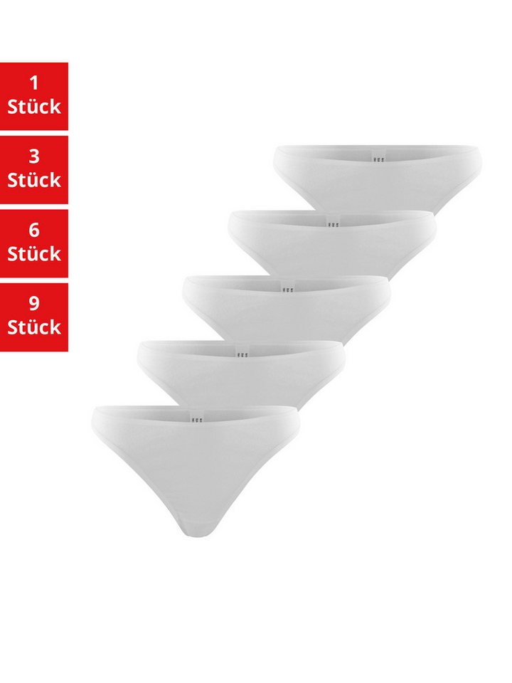 Nur Die String Basic Damen (1er/3er/6er/9er Pack, 5-St) unterhose unterwäsche tanga von Nur Die