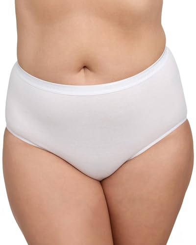 Nur Die Taillenslip aus GOTS Bio-Baumwolle Maxislip Highwaist Unterwäsche Unterhosen Basic Stetch Damen, weiß, L von Nur Die