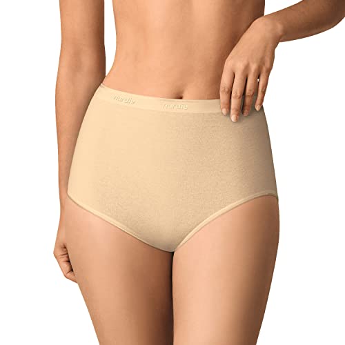 Nur Die Taillenslip aus GOTS Bio-Baumwolle Maxislip Highwaist Unterwäsche Unterhosen Basic Stetch Damen, beige, L von Nur Die