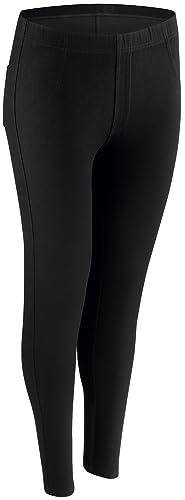 Nur Die Treggings in Jeans-Look Relax & Go Stretch mit Taschen Komfortbund Skinny Fit Damen, schwarz, S von Nur Die