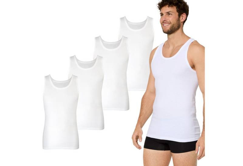 Nur Die Unterhemd Basic Alltag Tanktop (4-St) Männer Multipack Mehrpack von Nur Die