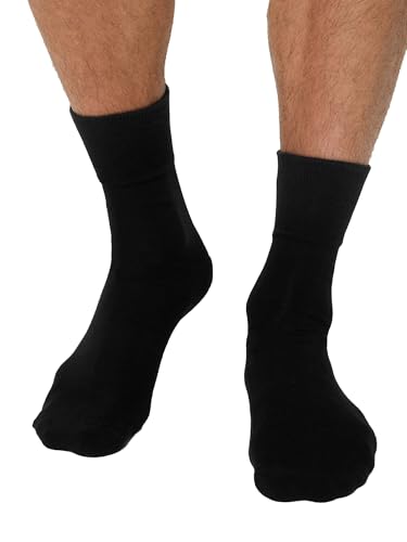 Nur Die Wellness Socken 2er Pack Herren mit gepolsterter Sohle Komfortbund weiche Baumwolle hoher Bund (Gr. 39-46) von Nur Die