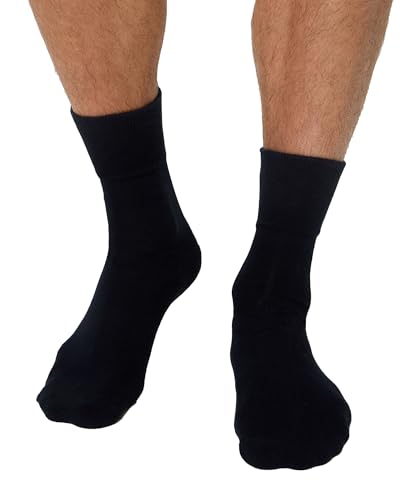 Nur Die Wellness Socken 2er Pack Herren mit gepolsterter Sohle Komfortbund weiche Baumwolle hoher Bund (Gr. 39-46) von Nur Die