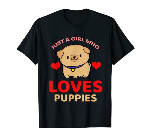 Nur Ein Mädchen das Welpen liebt Hundeliebhaberin T-Shirt von Nur Ein Mädchen das Welpen liebt Hundeliebhaberin