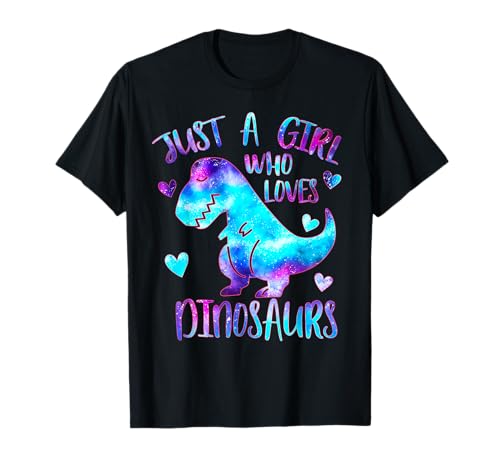 Nur ein Mädchen, das Dinosaurier liebt - Galaxie T-Shirt von Nur ein Mädchen, das Dinosaurier liebt TS Co.