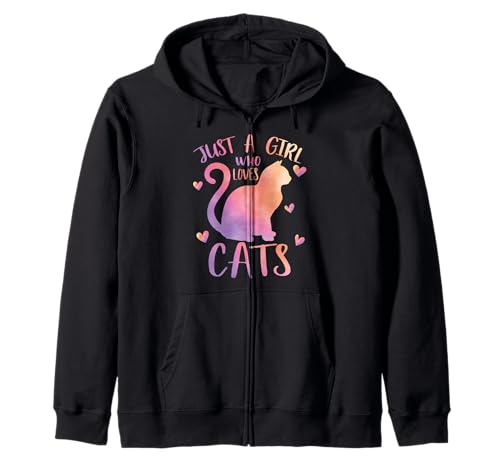 Nur ein Mädchen, das Katzen liebt Kapuzenjacke Nur ein Mädchen, das Katzen liebt Kapuzenjacke von Nur ein Mädchen, das TS Gifts Co. liebt.