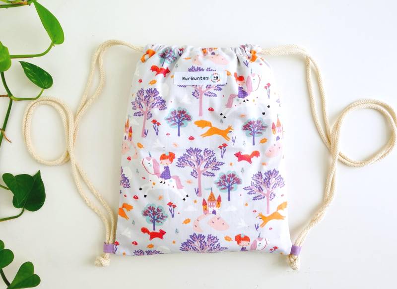 Mini Turnbeutel Prinzessinnen Für Mädchen | Sportbeutel & Stoffbeutel Kindergarten Geschenkidee Geburtstag, Adventskalender, Weichnachten von NurBuntes