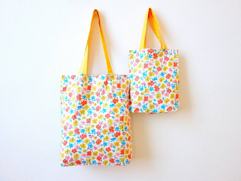 Taschen Set Blumen Für Mutter Und Tochter | Stofftaschen Partnerlook Geschenkidee Muttertag von NurBuntes