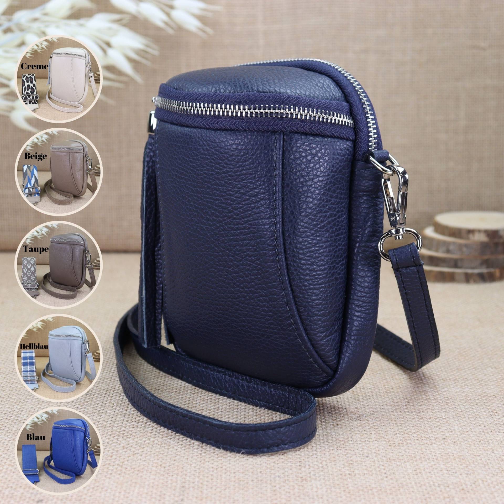 Kleine Leder Umhängetasche Damen - Crossbody Tasche Mit 2 Riemen, Schultertasche, Lederhandtasche, Geschenk Freundin, Valentinstag von NurPelle