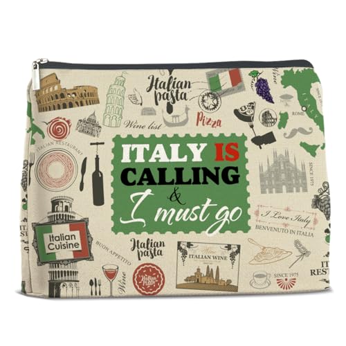 Nurawo Kosmetiktasche für Damen, Italien-Reisegeschenk, Make-up-Tasche mit Reißverschluss, Reise-Souvenir, Geschenk von Nurawo