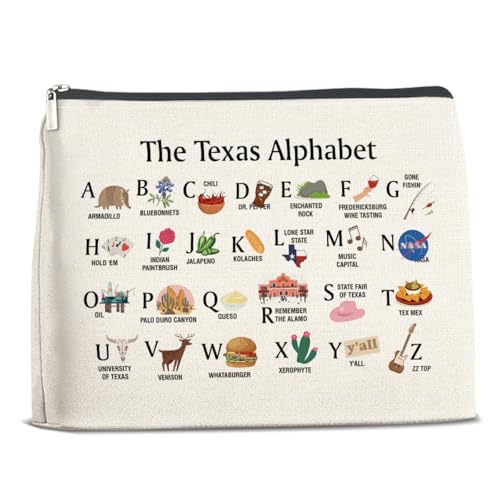 Nurawo Texas State Make-up-Tasche für Damen, Texas, Reise-Souvenirs, Geschenke, Make-up-Tasche mit Reißverschluss von Nurawo