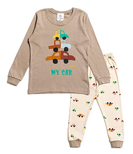 Nuribom Schlafanzug für Jungen und Mädchen - Kinder Baumwolle Pyjama (Auto, 90) 12-18 Monate von Nuribom